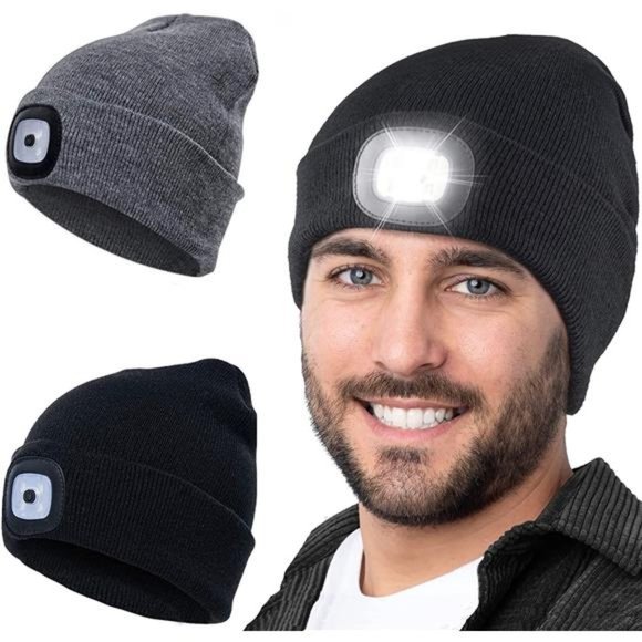 Tutuko LED Beanie with Light (2 Pack), USB Rechargeable...